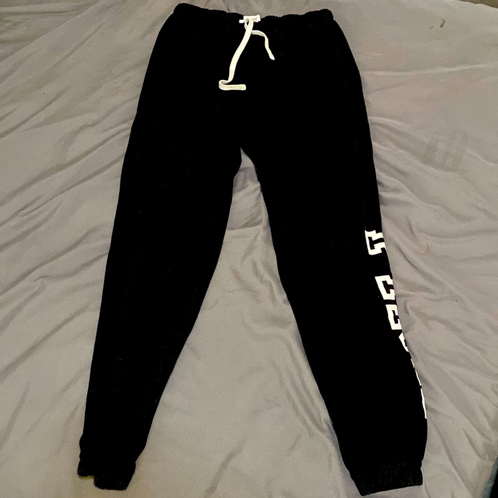PINK black sweatpants (size xs)